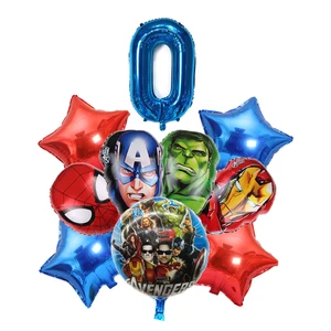 Marvel Avengers Alliance Aluminium Ballon, Iron Man Hero Ball, Spider Man, Hulk, Kindergeburtstagsfeierdekoration, Geschenk, 1 Set 8 Hauptverkäufe Marvel Sales - №5