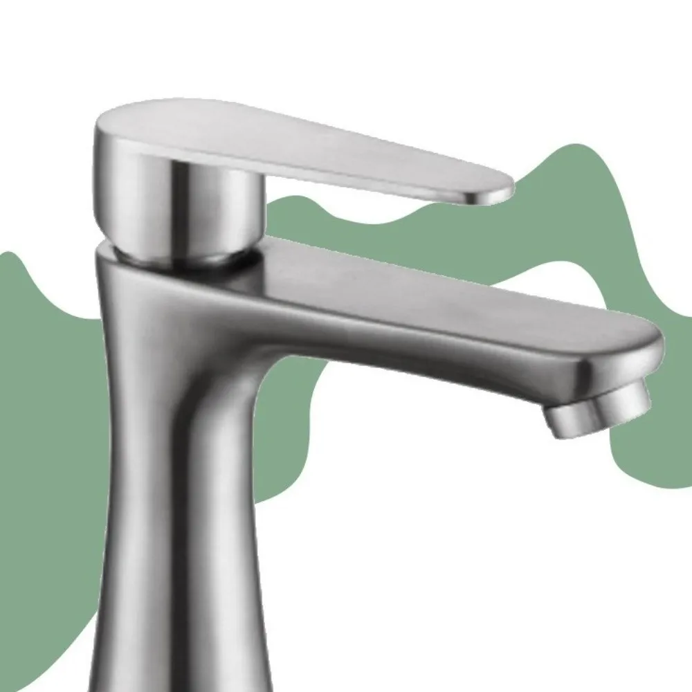 

Смеситель из нержавеющей стали с одной ручкой, защита от протечек, нержавеющий, смеситель для туалетного столика, простая установка, многофункциональный