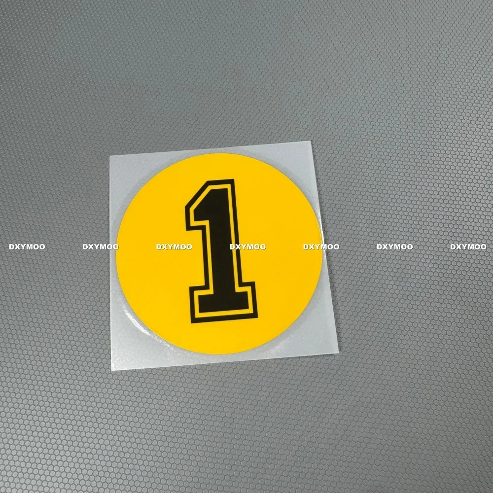 

Yellow Racing Number 0-9 Waterproof Vinyl Sticker, Decor Decal for Motorcycle Fuel Tank Fairing Car Bumper