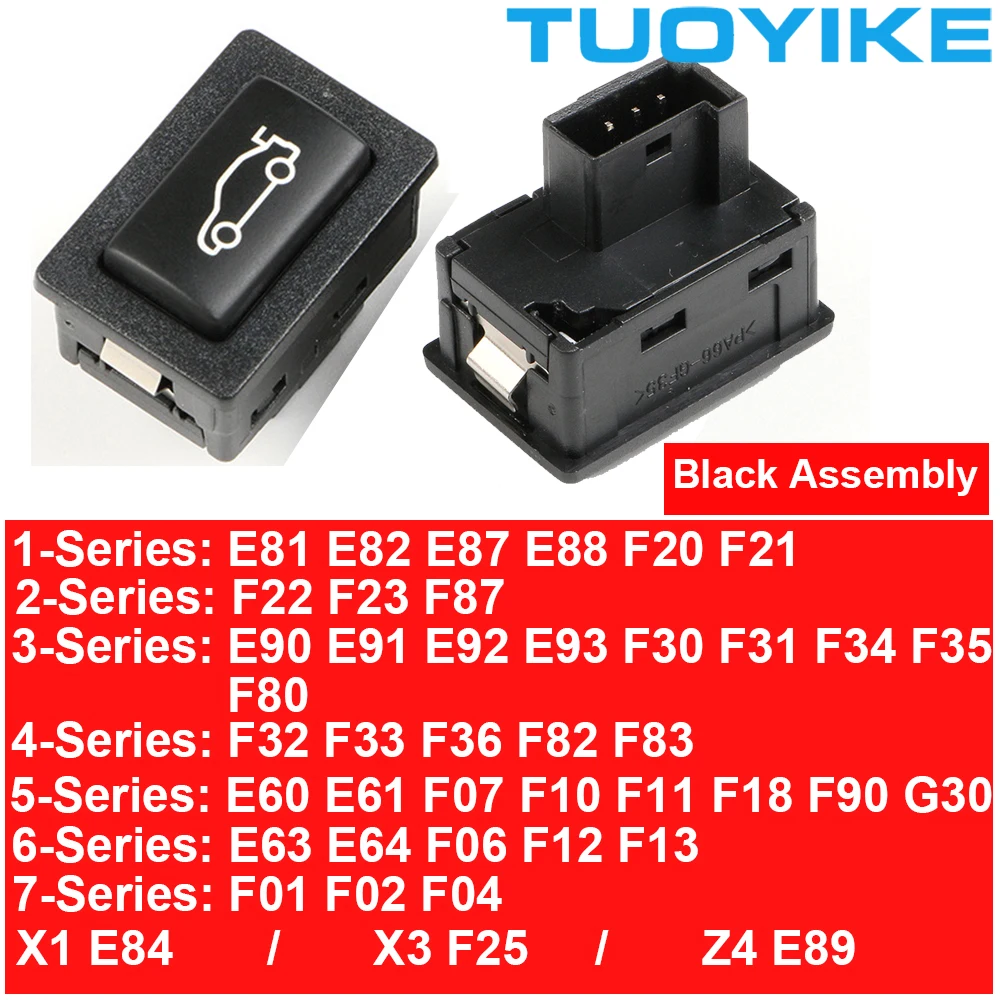 Rear Trunk Switch Button Assembly Full Trim For BMW 1 2 3 4 5 6 7-Series X1 X3 Z4 X5 X6 E81 F20 F22 E90 F30 F32 E60 F10 F01 E70