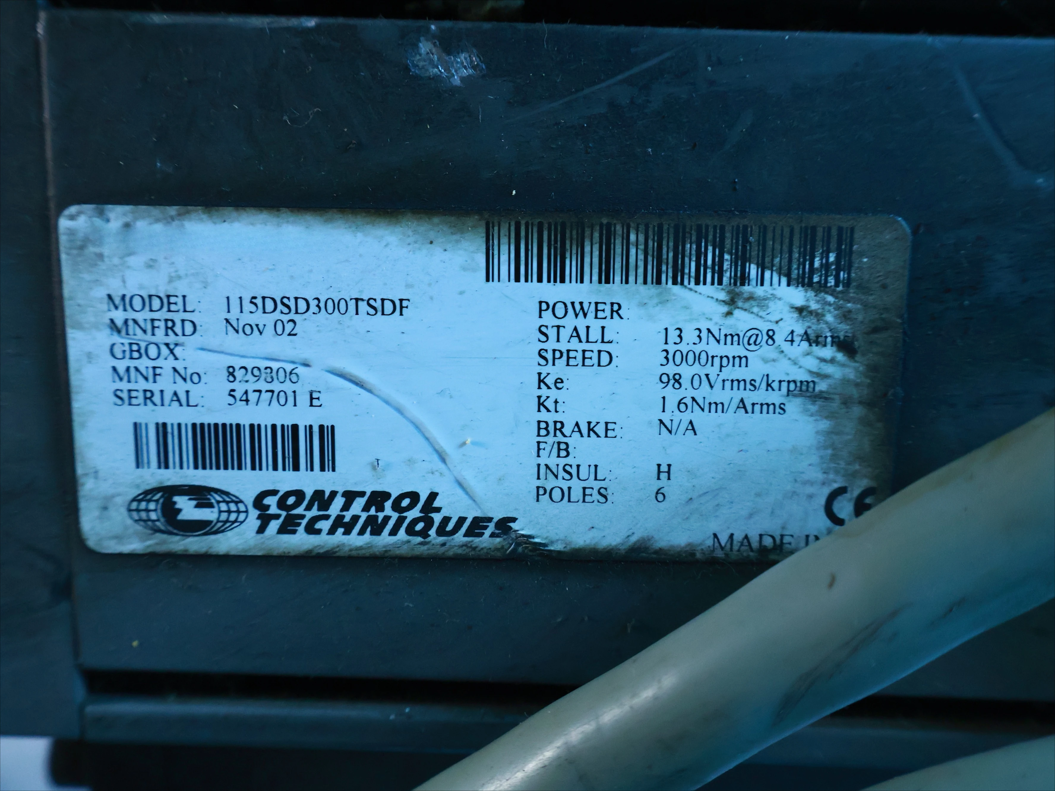 Used 115DSD300TSDF For DUTYMAX DS 115DSD300TSD Servo Motor