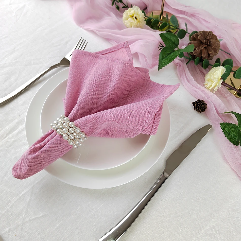 30X45 CM Ramie Cloth Napkins Washable Reusable Comfortable Weaving Japanese Style for Kitchen Wedding Decoration Party