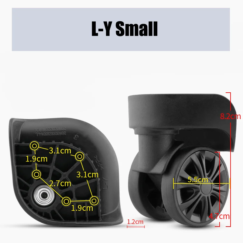 Voor Hongying L-Y Universele Wiel Vervanging Koffer Glad Stille Schokabsorberende Wiel Accessoires Wielen Zwenkwielen Reparatie