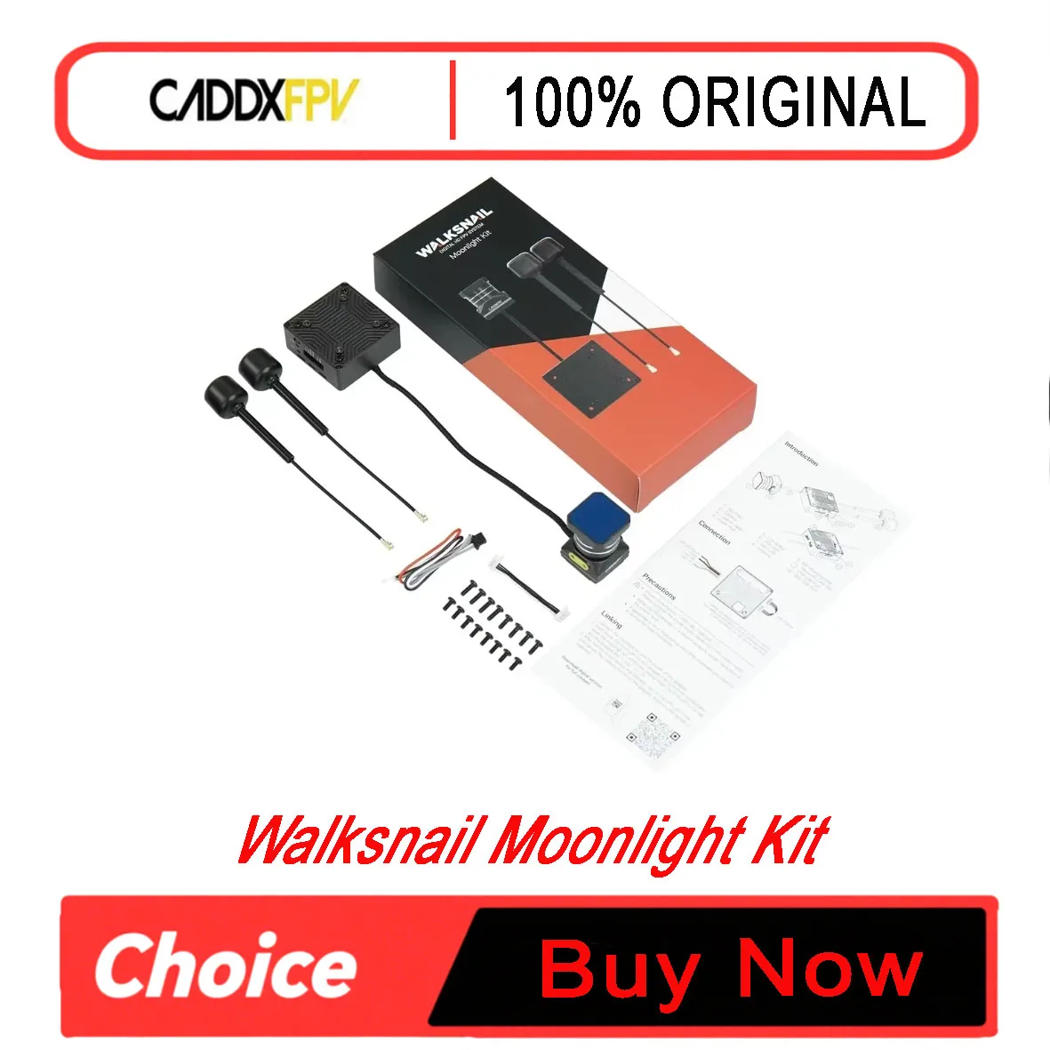 Caddx Walksnail Moonlight Kit 4K 60FPS 160° Starlight Camera Built-in Gyro EIS Dual Antennas FPV VTX
