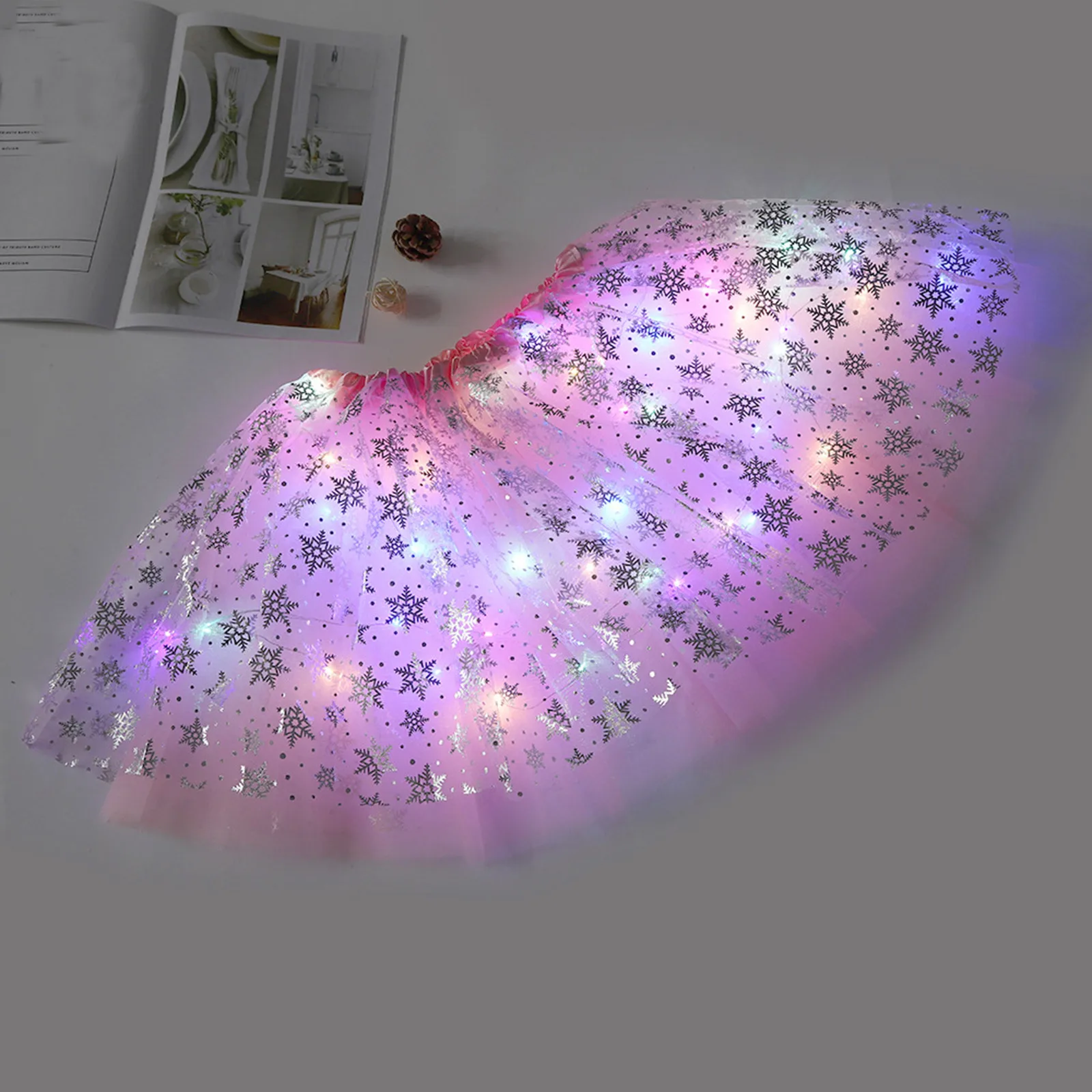 

Mardi Party Women's Christmas LED Tutu Skirts Ballet Dance Tutu Skirt Light Up Skirts Carnival Festival Celebration