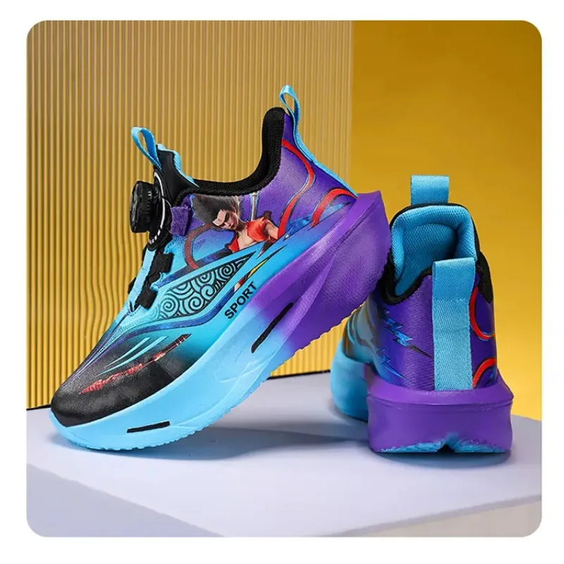 

Детские кроссовки, нескользящая дышащая спортивная обувь для мальчиков и девочек, уличные баскетбольные кроссовки на шнуровке, водонепроницаемая повседневная обувь