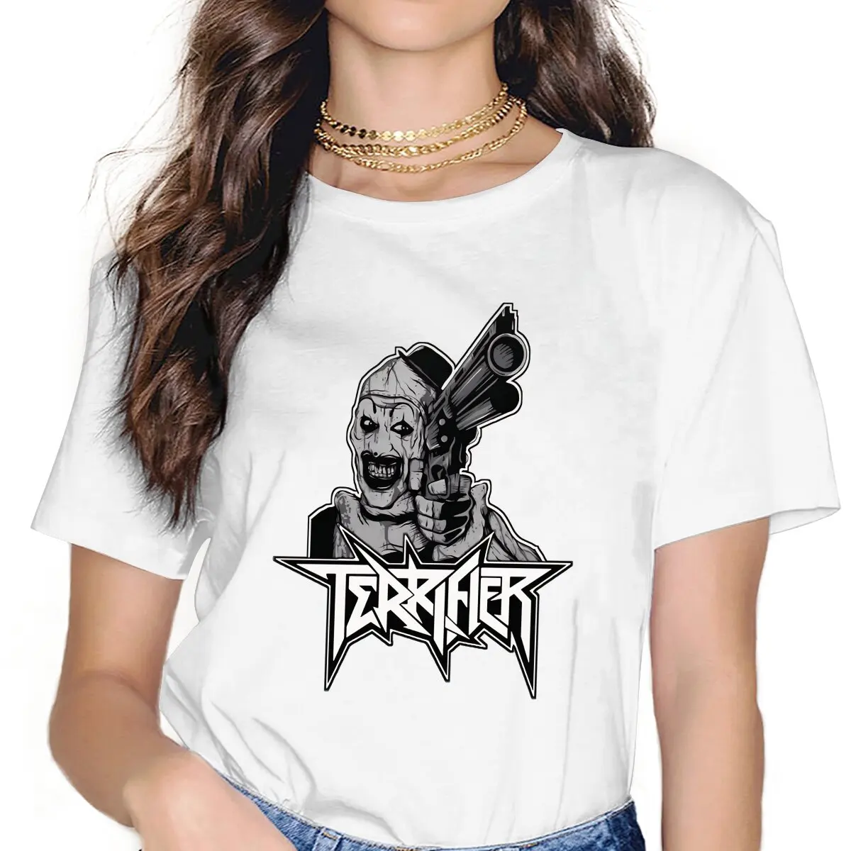 Terriefer Slasher Movie Teri Shoot Unisex T Shirt Goth Femmes Tees Summer Clothing Polyester Crewneck TShirt