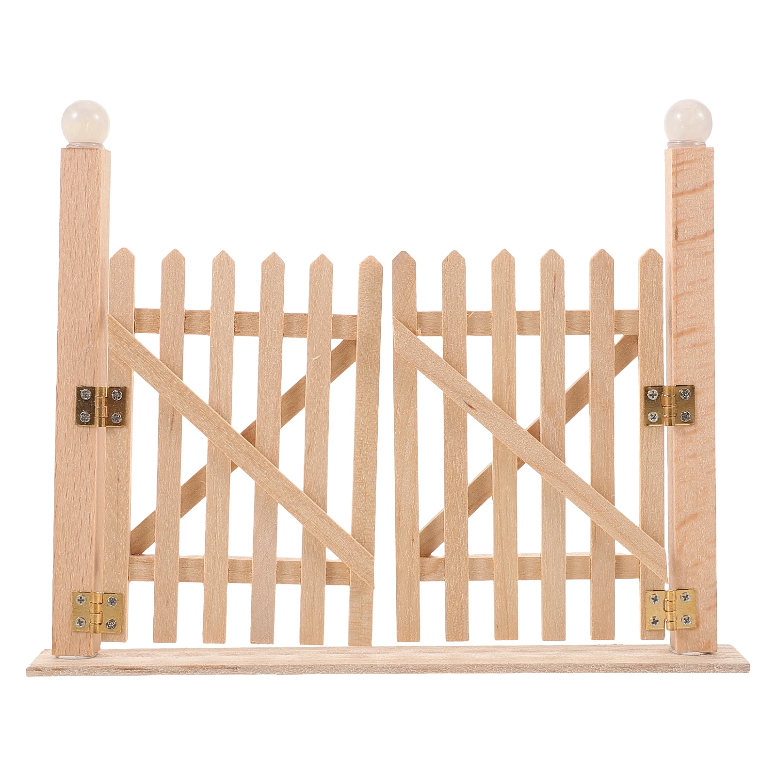 

Mini Solid Wood Fence Door House Miniature Garden Gate Accessories Tiny Model