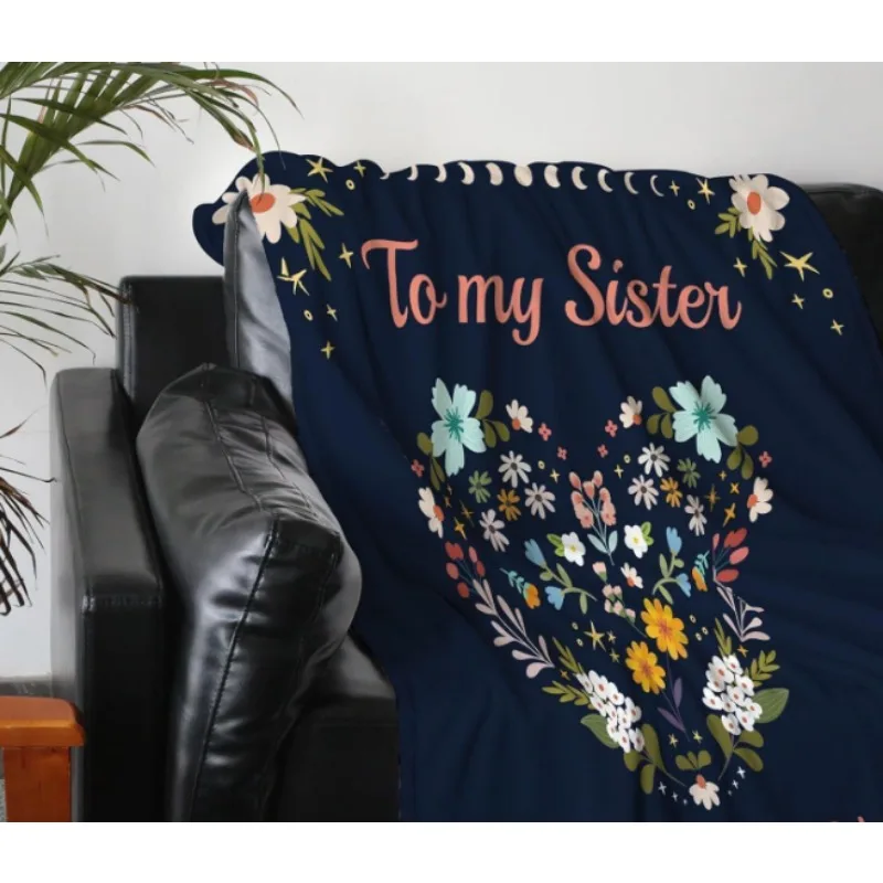 Presentes para irmã, presentes de incentivo inspiradores de recuperação exclusiva para irmãs – Cobertor de flanela motivacional