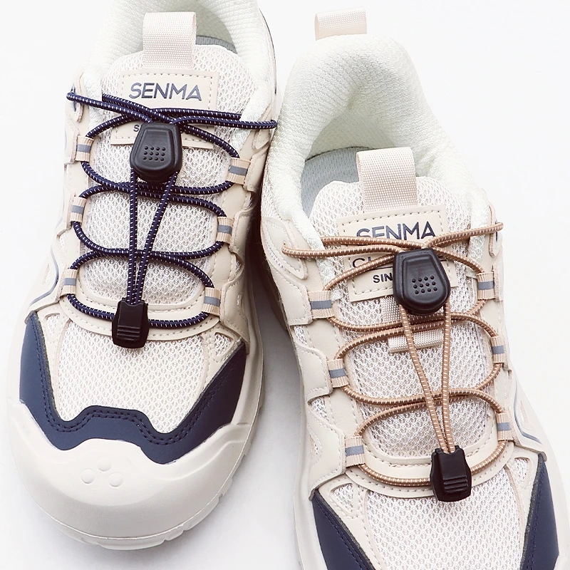 No-Knot Elastic Lazy Shoelaces with Dot Buckle,  Quick Lock Hands-Free Laces for Hiking Trekking Outdoor Sports Sneakers