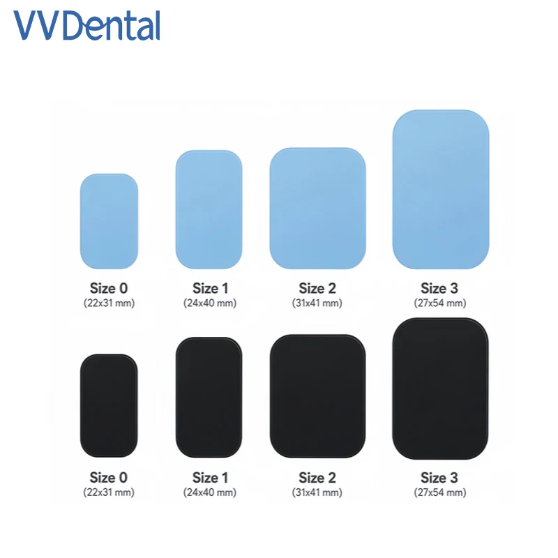 VVDental Dental Phosphor Imaging Plate PSP Plate Size 0 1 2 3 Digital X-Ray Film for Intraoral Scanner Phosphor Plate