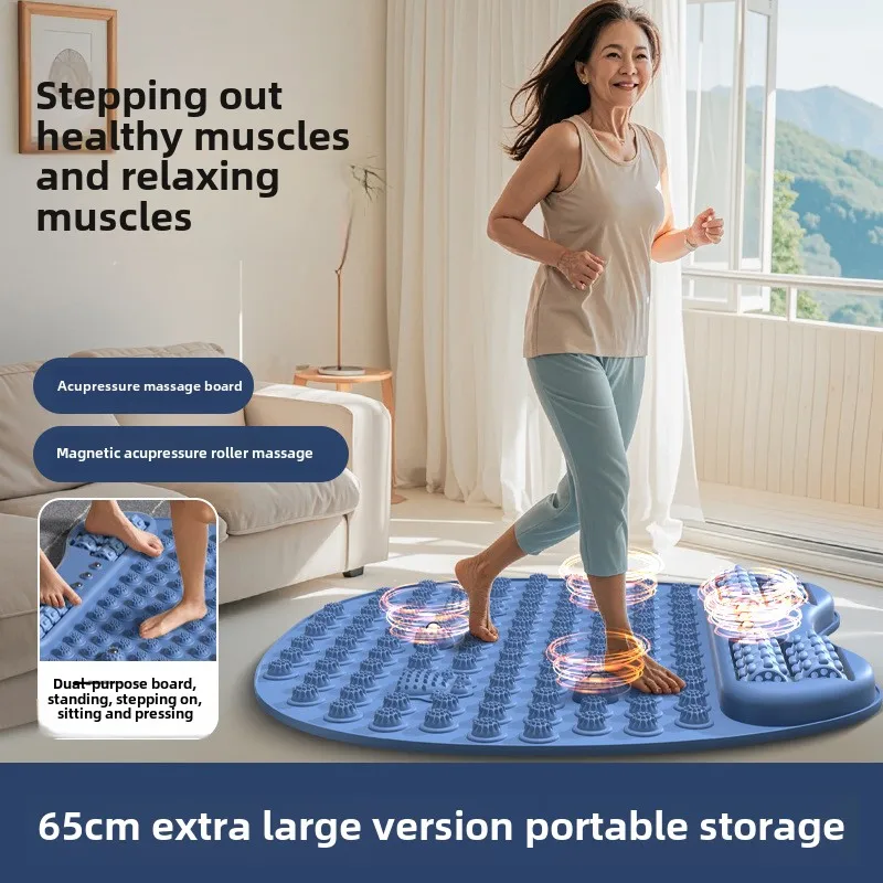 50*50cm Soft Silicone Foot Massage Pads Shiatsu Yoga Mat Round Standing Still Yoga Supplies Super Jogging Acupressure Mats