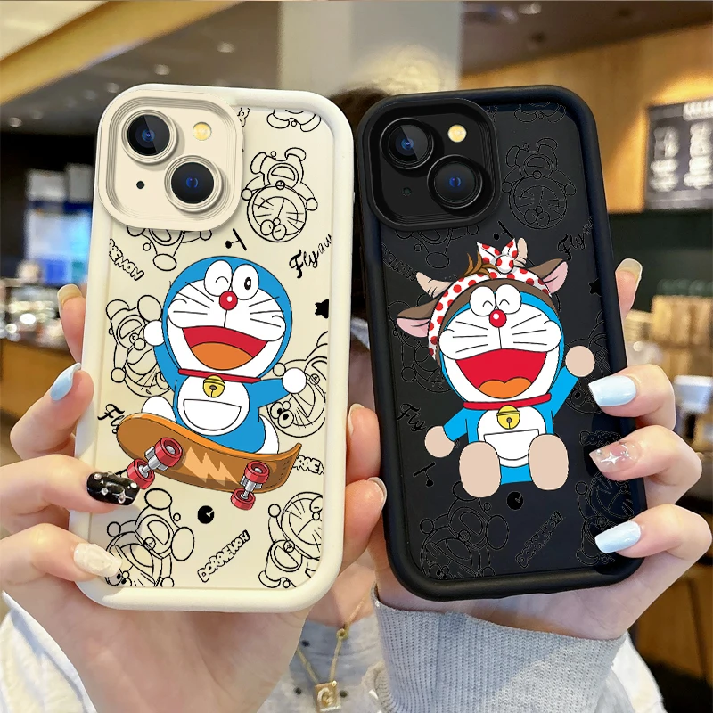 

New Popular Doraemon Cartoon Phone Case For iPhone 16 Pro Max Case 15 14 13 12 11 Pro XR X XS Max 8 7 Dustproof Shockproof Cover