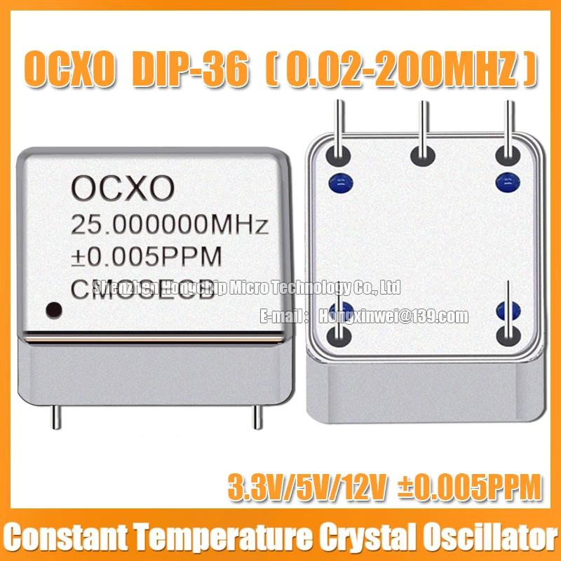 1PCS OCXO DIP-36 25M 25MHZ 25.000000MHz CMOSECB Custom Class Constant Temperature Crystal Oscillator 3.3V 5V 12V 0.005PPM
