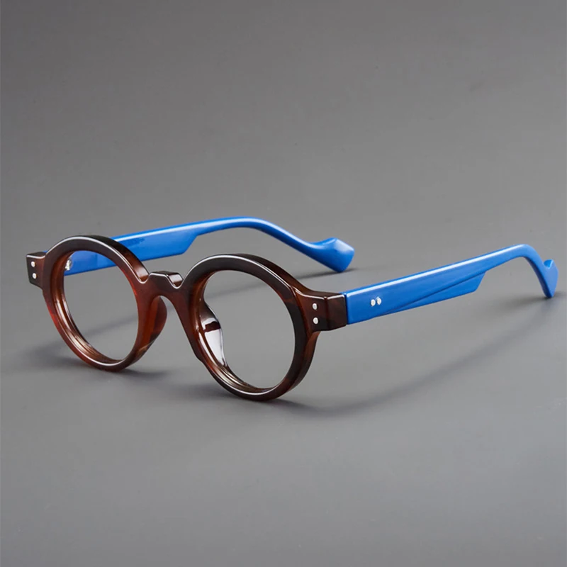 KAMMPT Simple Round Glasses Men Vintage Blue Light Blocking Optical Frames 2025 Trendy Brand Design Non-prescription Eyeglasses