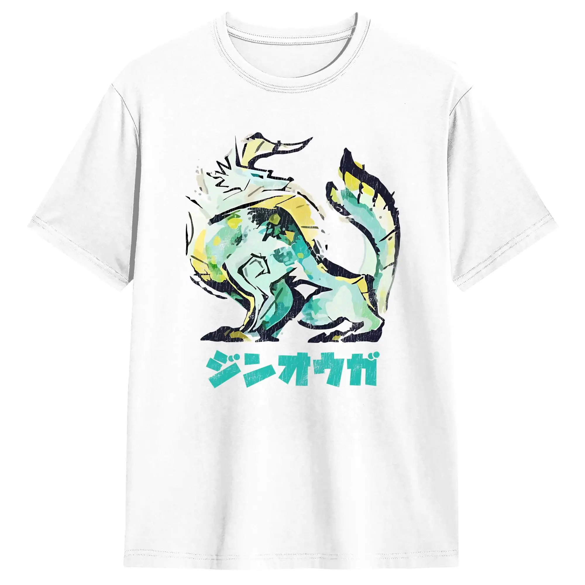 Men Monster Hunter  T Shirts Rise Zinogre 100% Cotton Top Tees Beach Streetwear Short-Sleeved T-Shirt O-Neck Design Tee Shirt