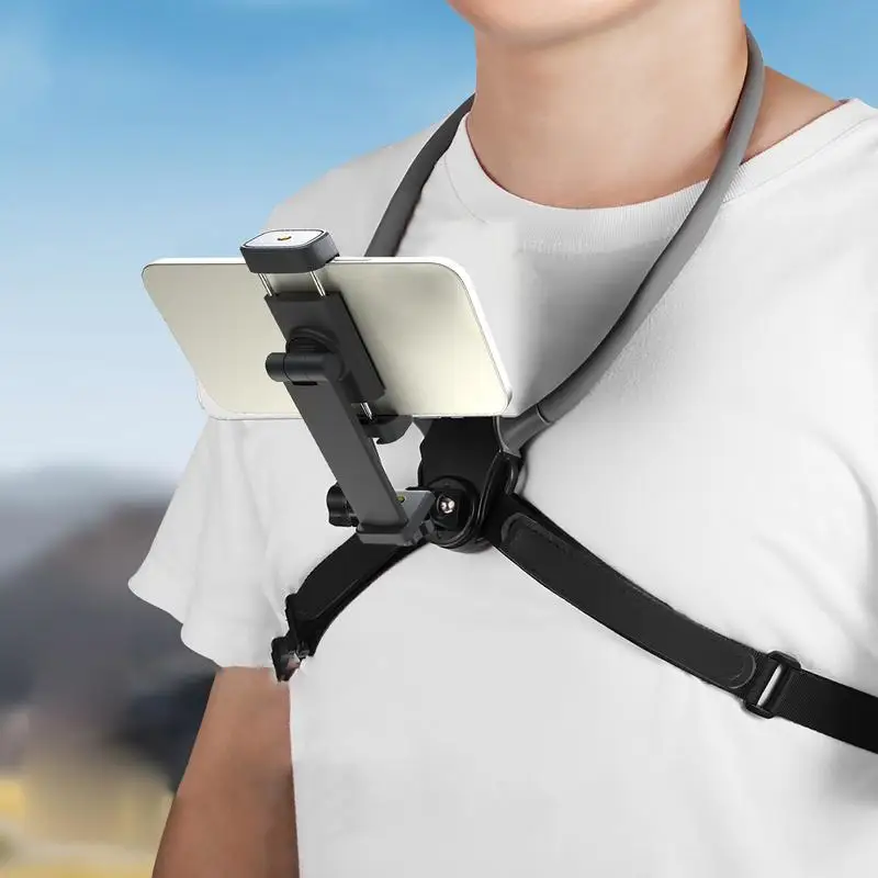 Smartphone Magnetic Neck Holder Pov/Vlog Selfie Mount Flexible Neck Recording Mount Lightweight Neck Cell Phone Holder For