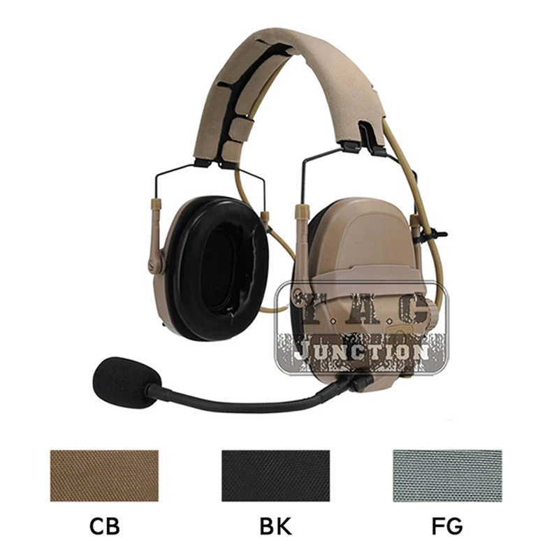 

Upgraded AMP Tactical Communication Headset Multi-Mode Helmet Pickup Noise Reduction Shooting Hunting Airsoft Earmuff