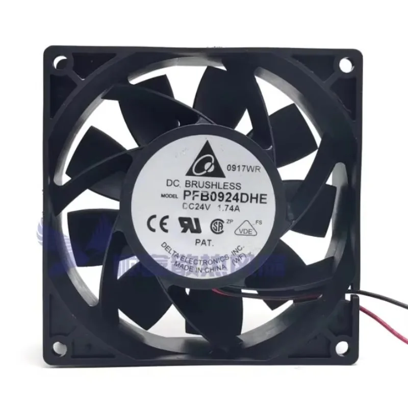 

Delta Electronics PFB0924DHE DC 24V 1.74A 90x90x38mm 2-Wire Server Cooling Fan
