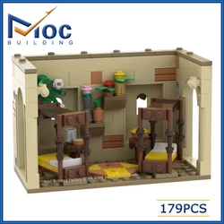 MOC Building Blocks Classic Movie Series Modular Scene Yellow Dorms Model DIY Assemble Bricks Creative Collection Toys Gifts