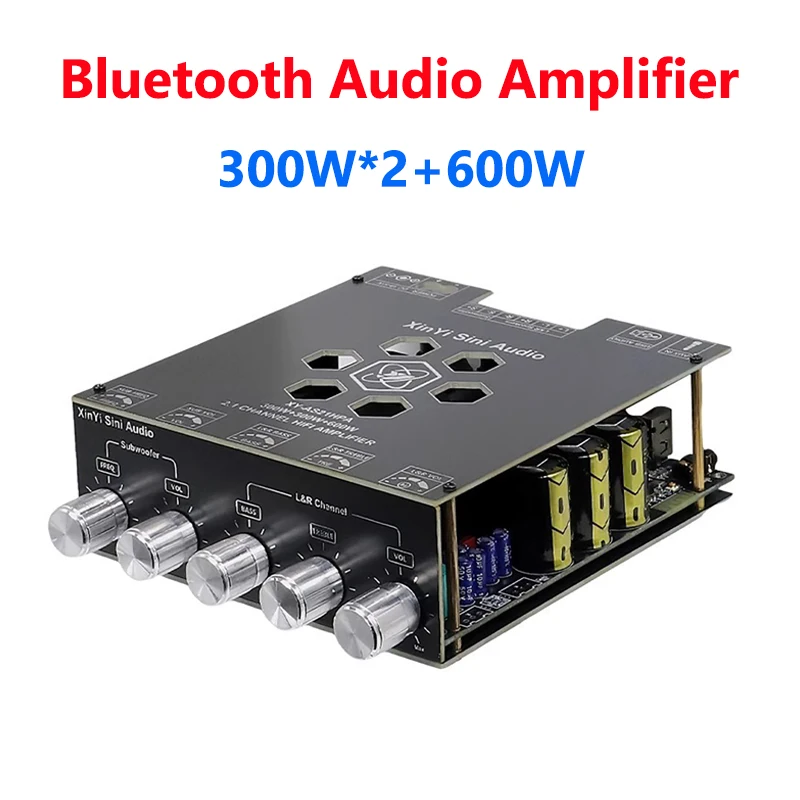 

TPA3255 Bluetooth 5.2 Amplifier 2.1 Channel Power Audio Stereo Subwoofer Amplifier Board 300Wx2+600W TREBLE Bass Note Tuning AMP