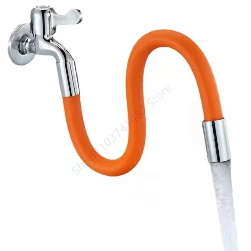 Kitchen Faucet Extension Extender Universal 360° Rotating Silicone Flexible Hose Water Tap Pipe Tube for Bathroom Wash Basin