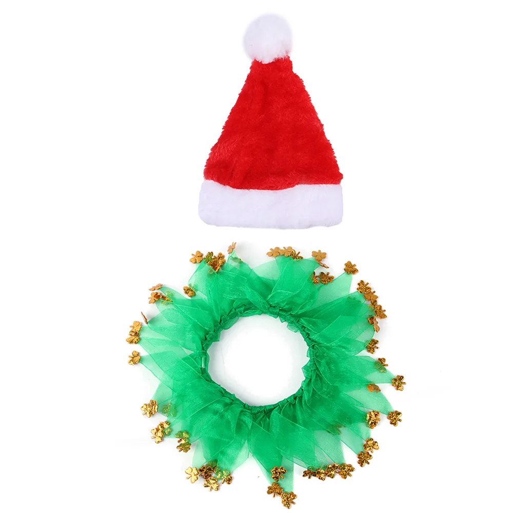 جديد مستلزمات الحيوانات الأليفة الكلب قبعة طوق مجموعة عيد الميلاد أغطية الرأس لطيف مهرجان حفلة الحيوانات الأليفة التبعي للكلاب الصغيرة والمتوسطة الساخن بيع