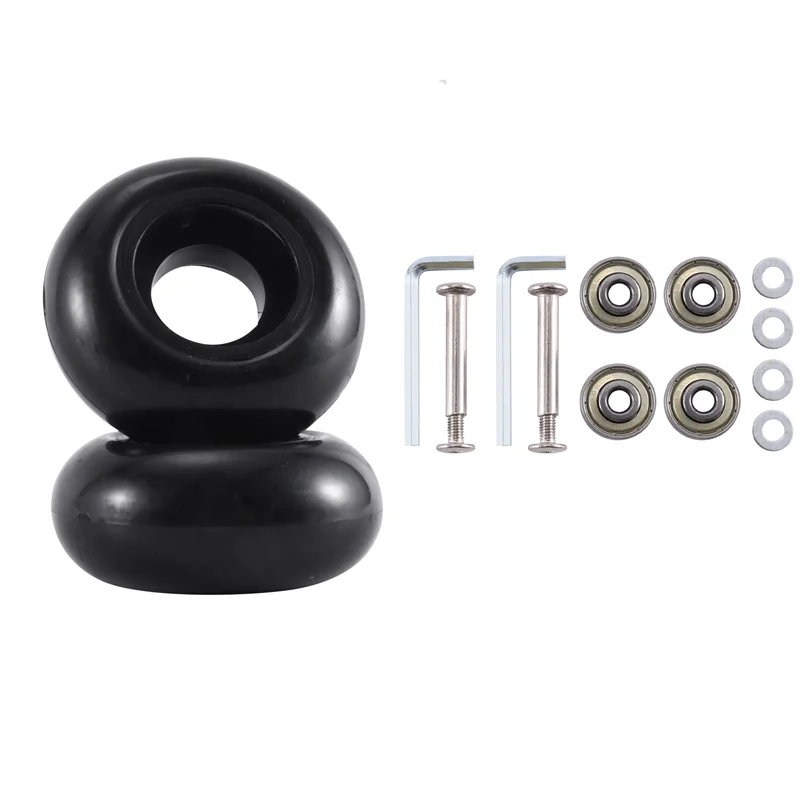 

20Pcs 45Mm X 19Mm Luggage Suitcase Replacement Wheels PU Swivel Caster Wheels With 6Mm Carbon Steel Repair Kit-B61B