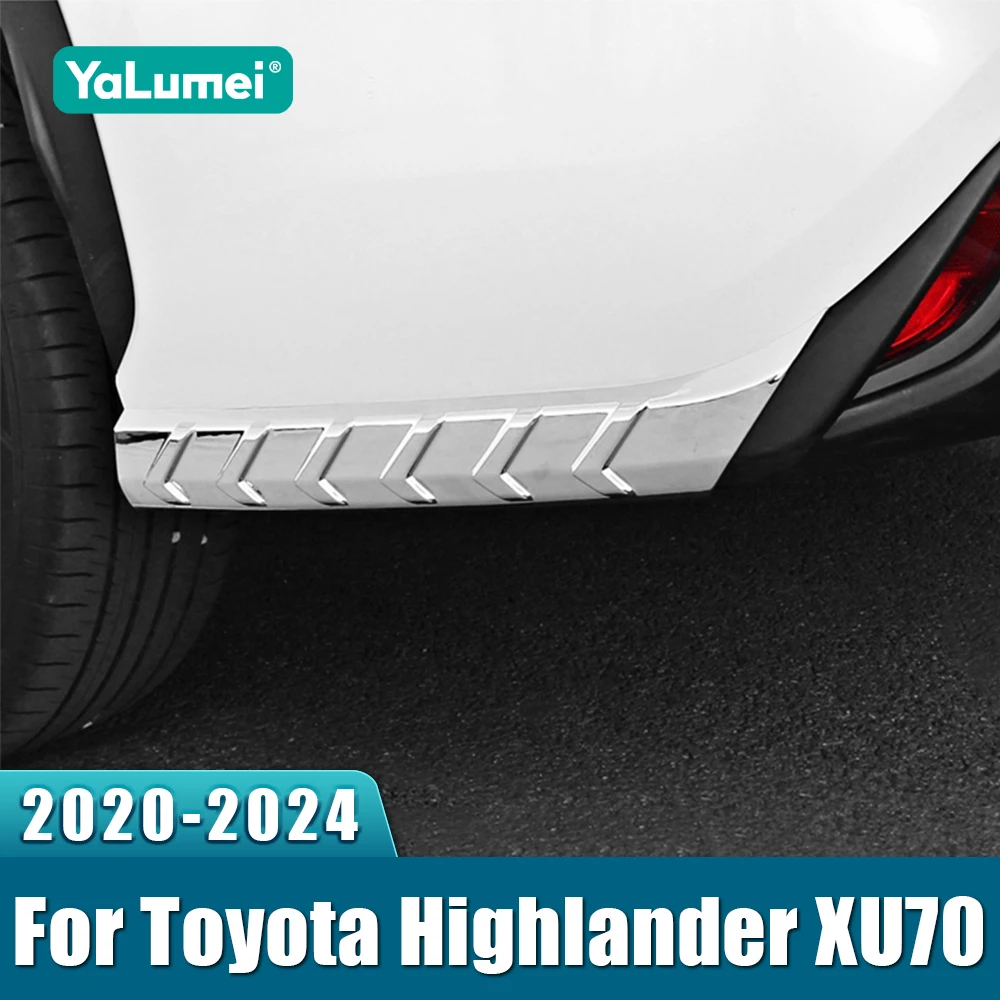 

Для Toyota Highlander XU70 2020 2021 2022 2023 2024 гибридный автомобильный задний бампер, защита для губ, угловая защита, наклейка на полоску против царапин