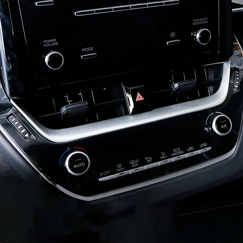 For Toyota Corolla E210 2019 2020 2021 2022 2023 2024 2025 Hybrid ABS Carbon Car Navigation Strip Cover Trim Frame Case Sticker