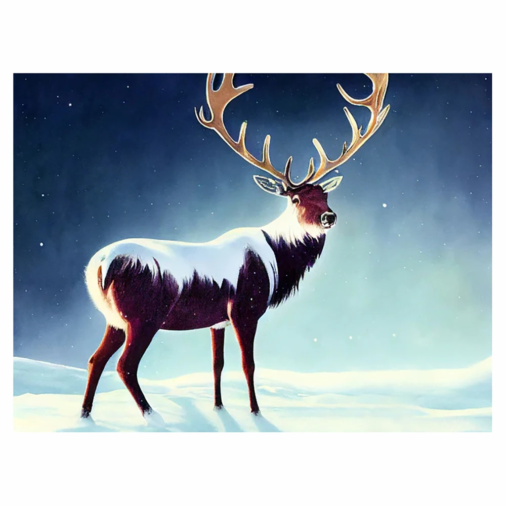 5D Diamond Painting Snow Deer Animals Full Square/Round Rhinestone Hobby Crafts Mosaic Handmade Gifts Cross Stitch Home Decor