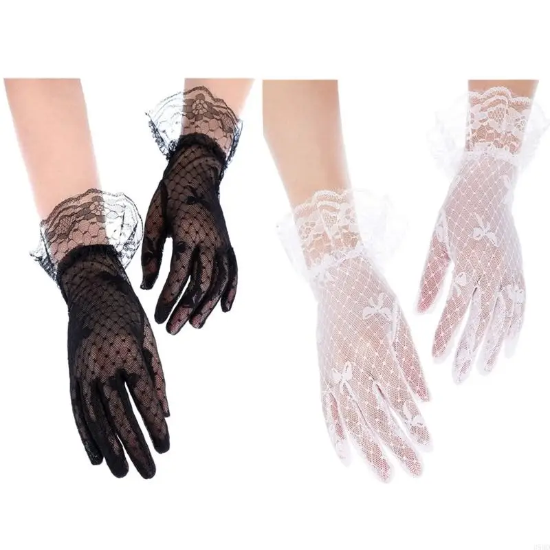 Bridal Wrist Gloves Short Lace Gloves  Party Gloves Women Lace Gloves Banquet Gloves  gloves Dance Gloves