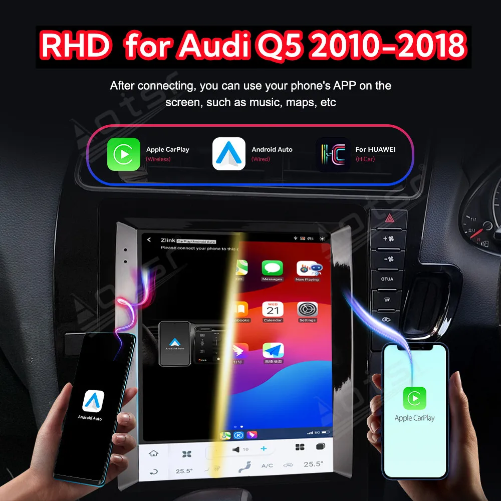 

RHD-навигатор для Audi Q5 2010-2018 Android для Tesla style CAPLAY WIFI автомобильное радио Автомобильная Мультимедийная навигация Google Store