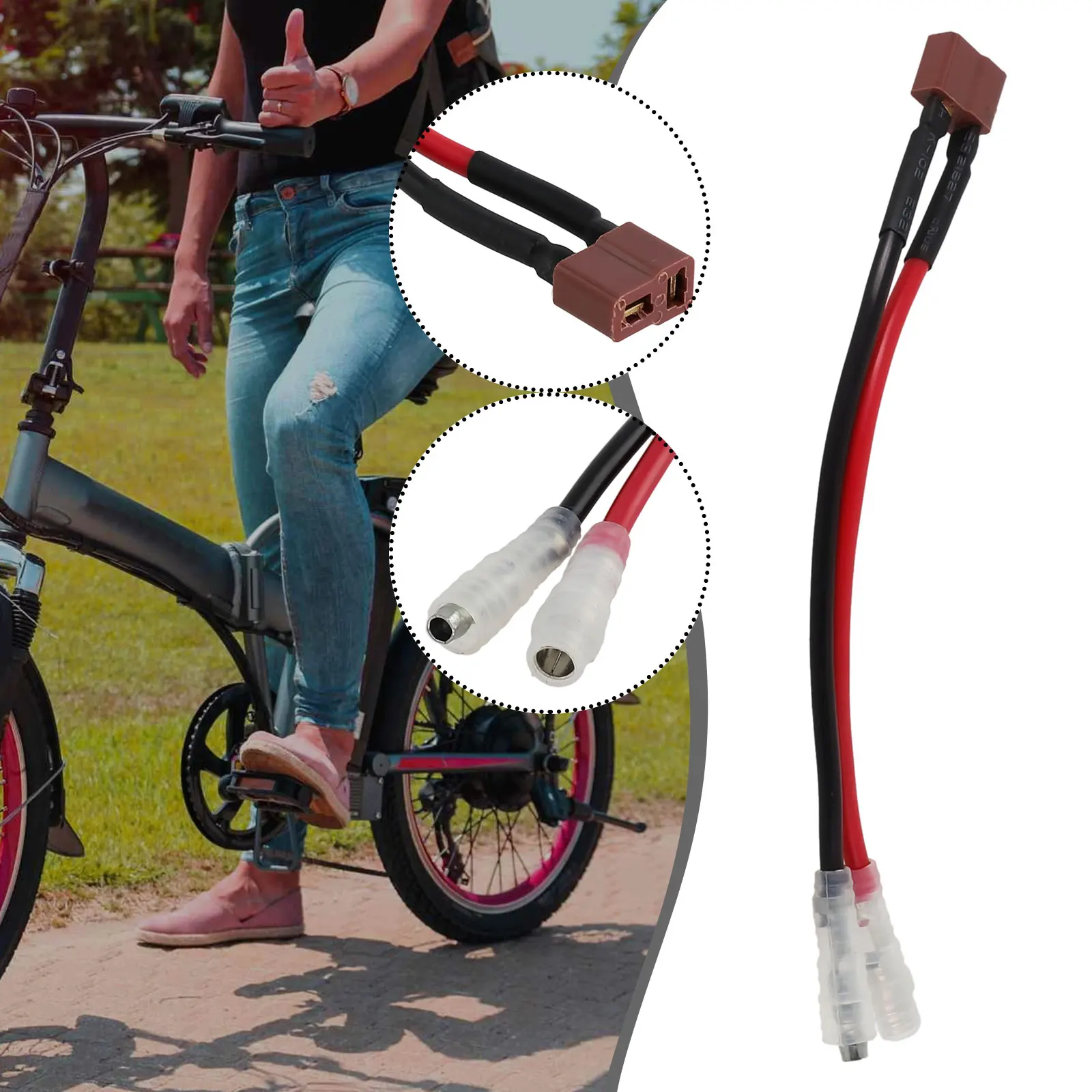 

Ebike Battery Cable Connecting Line Female-XT Male 20g Rubber+Metal Male-Female Durable And Practical