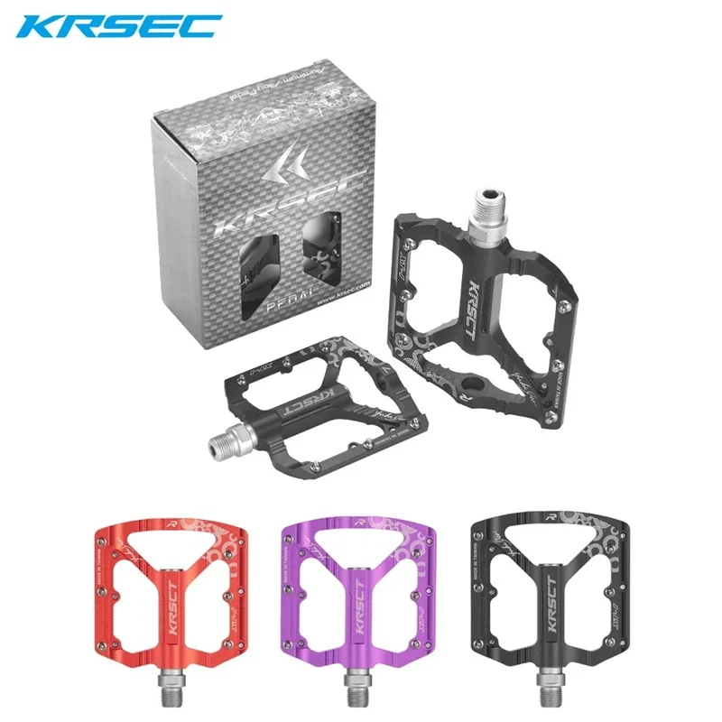 KRSEC XT-1 Mountain Bike Pedal EIEIO Aluminum Alloy DU Bearing Pedals Bicycle Parts