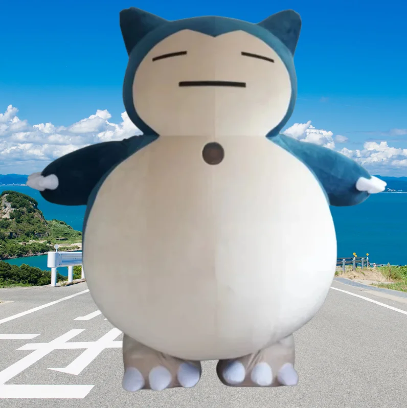 Miniso Pokémon disfraz inflable de mascota snorlax Kirby Beast Walking Doll ropa publicidad Halloween vestido de fiesta de Navidad