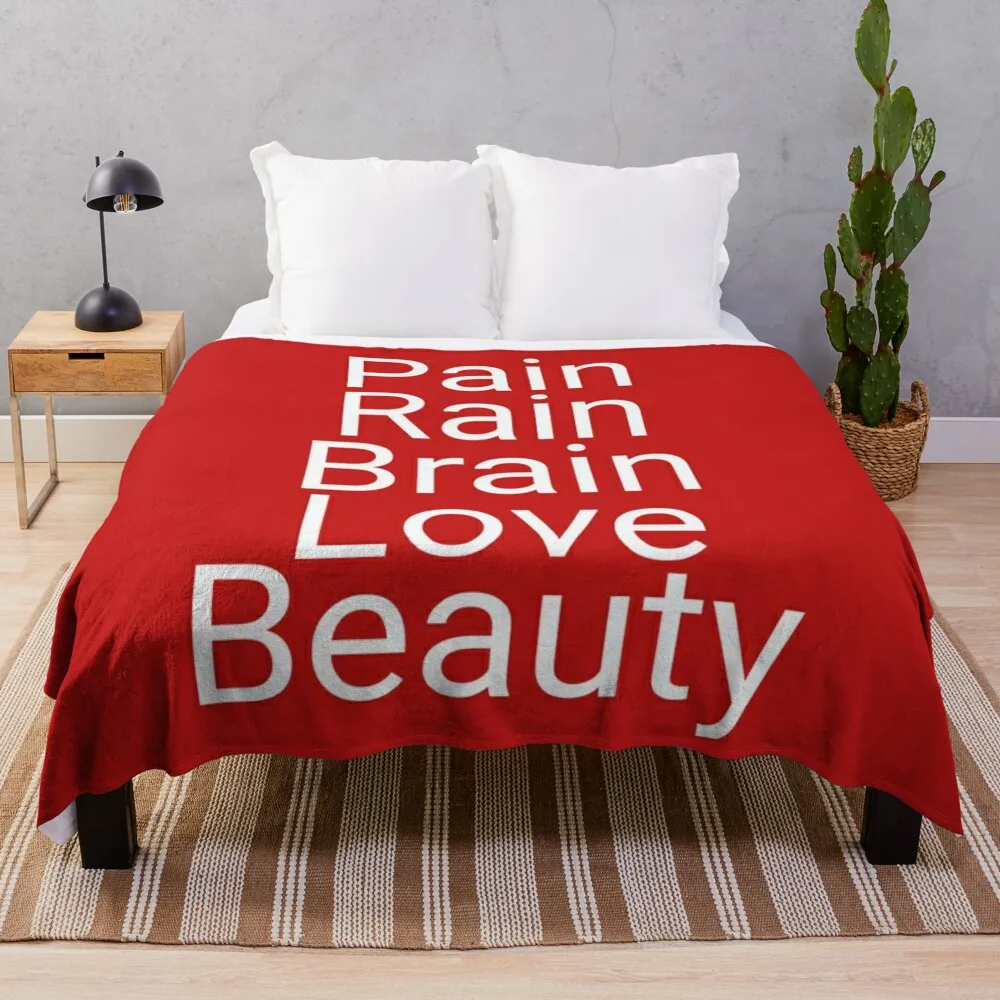 

Rhymes saying - funny - love and pain Throw Blanket Warm Beach Blankets