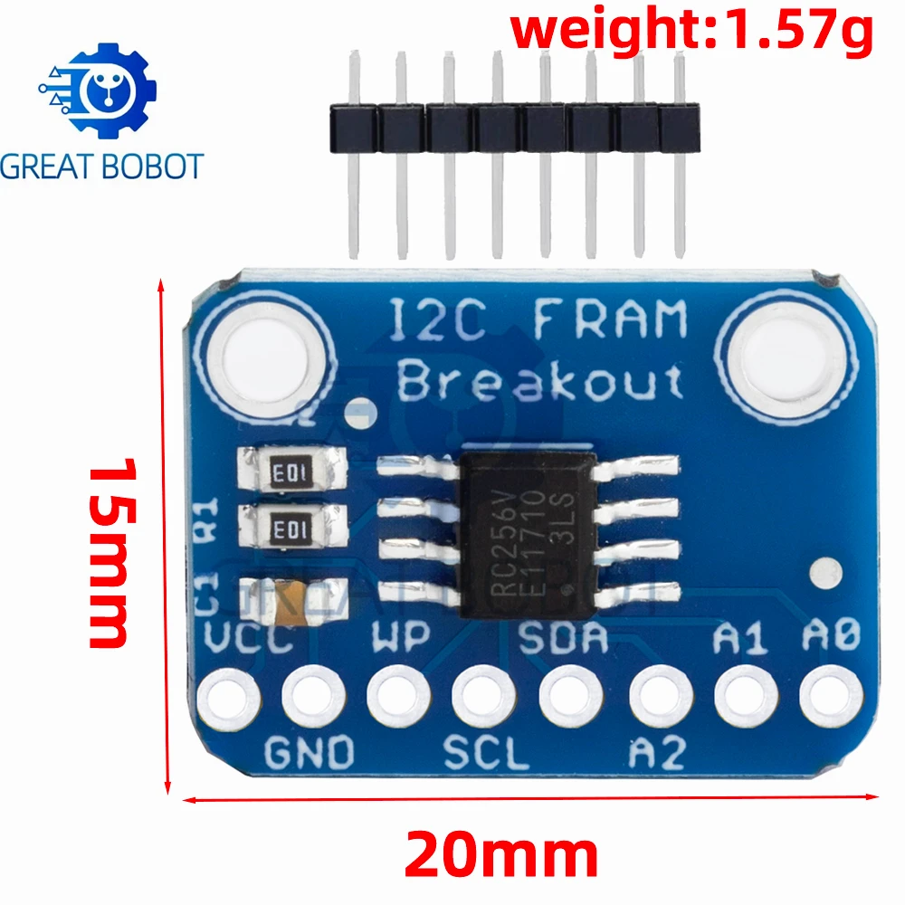 MB85RC256V Memory IC 32KB Development Tools I2C Non-Volatile FRAM Breakout Board Module for IoT Sensor Devices