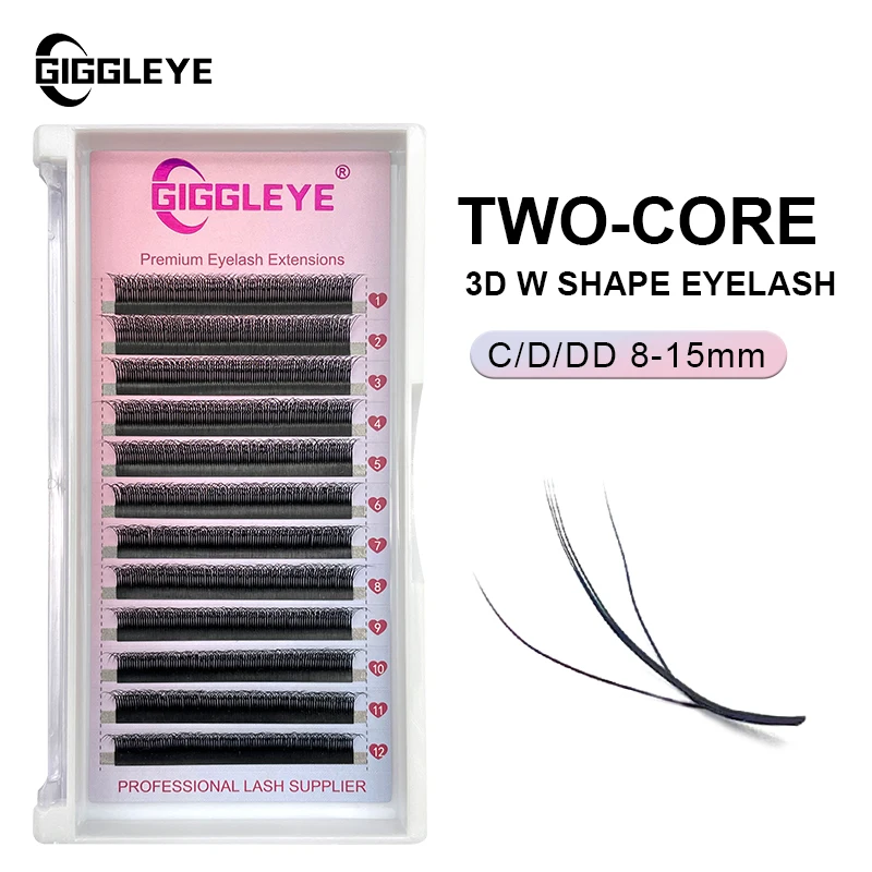 New 3D W Lashes Shape Bloom Premade Fans False Eyelash Extensions Supplies Nagaraku Natural Soft Light Cosplay Makeup Lashes