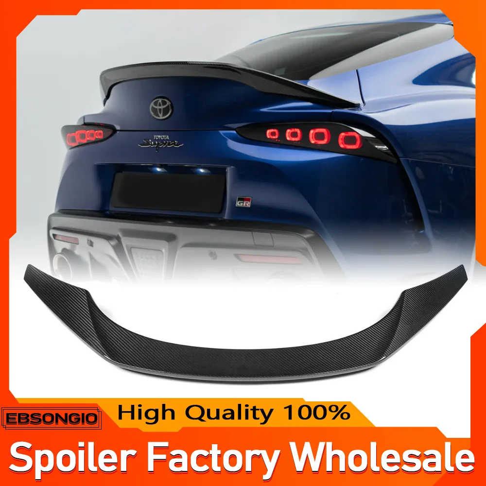 

FOR 20-24 TOYOTA SUPRA A90 A91 TRD STYLE CARBON FIBER HIGHKICK TRUNK SPOILER WING