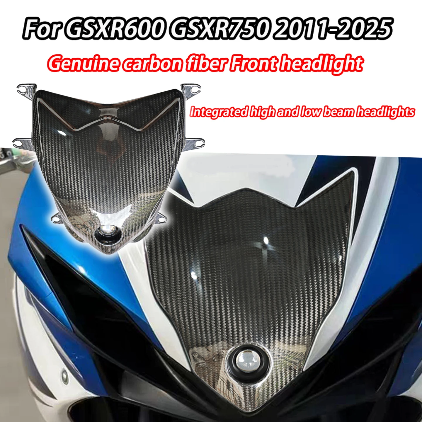 For SUZUKI K11 GSXR600 GSX 600R GSX 750R GSXR750 2011-2026 Carbon Fiber Motorcycle Modification Accessories Headlight Components