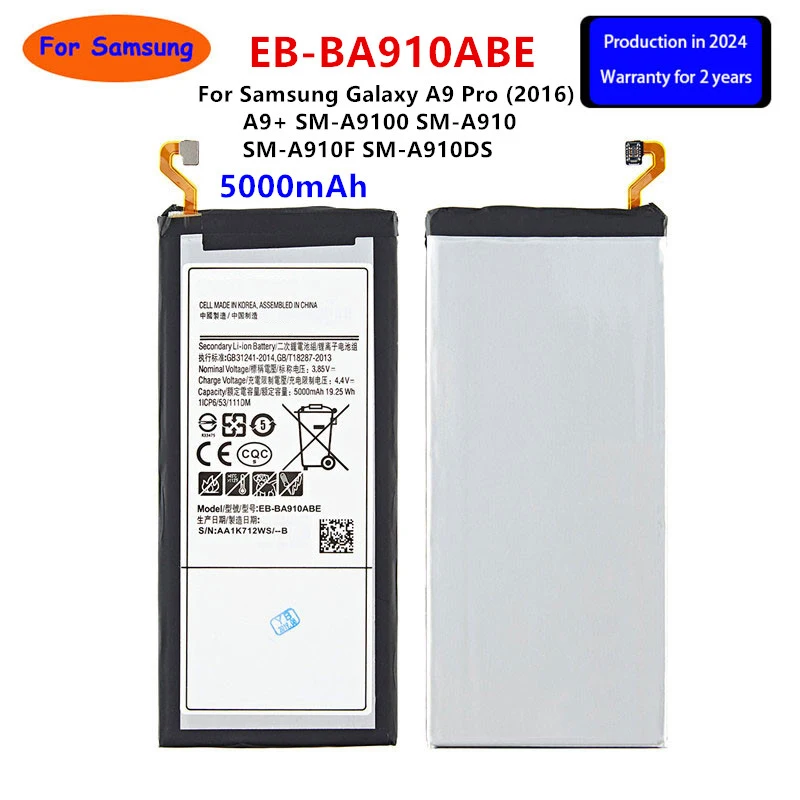 Brand New EB-BA910ABE 5000mAh Battery For Samsung Galaxy A9 Pro (2016) A9+ SM-A9100 SM-A910 SM-A910F SM-A910DS +Tools