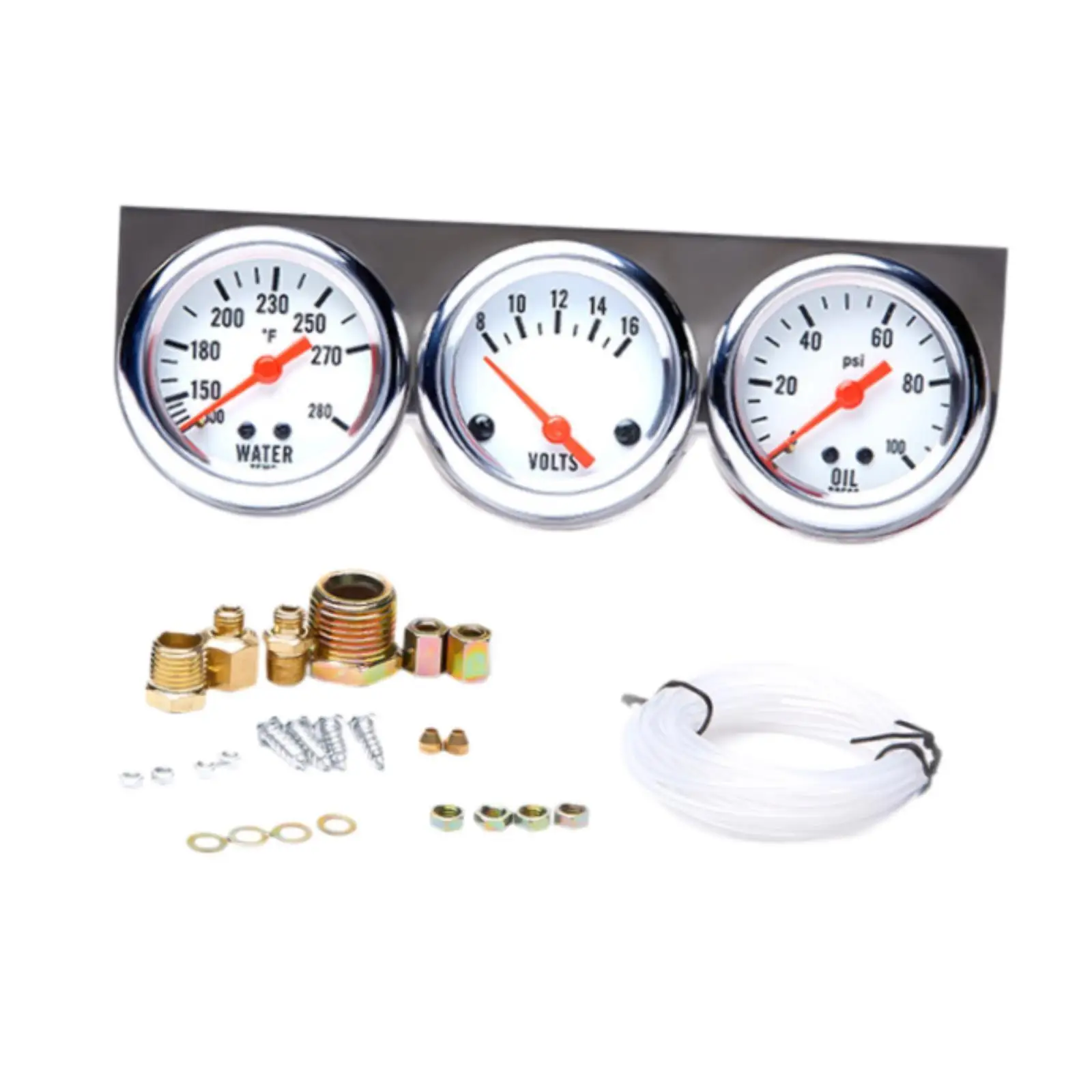 Car Triple Gauge Professional Easy to Install Car Accessories Replacement Gauge Meter Water Temp Gauge Oil Pressure Gauge