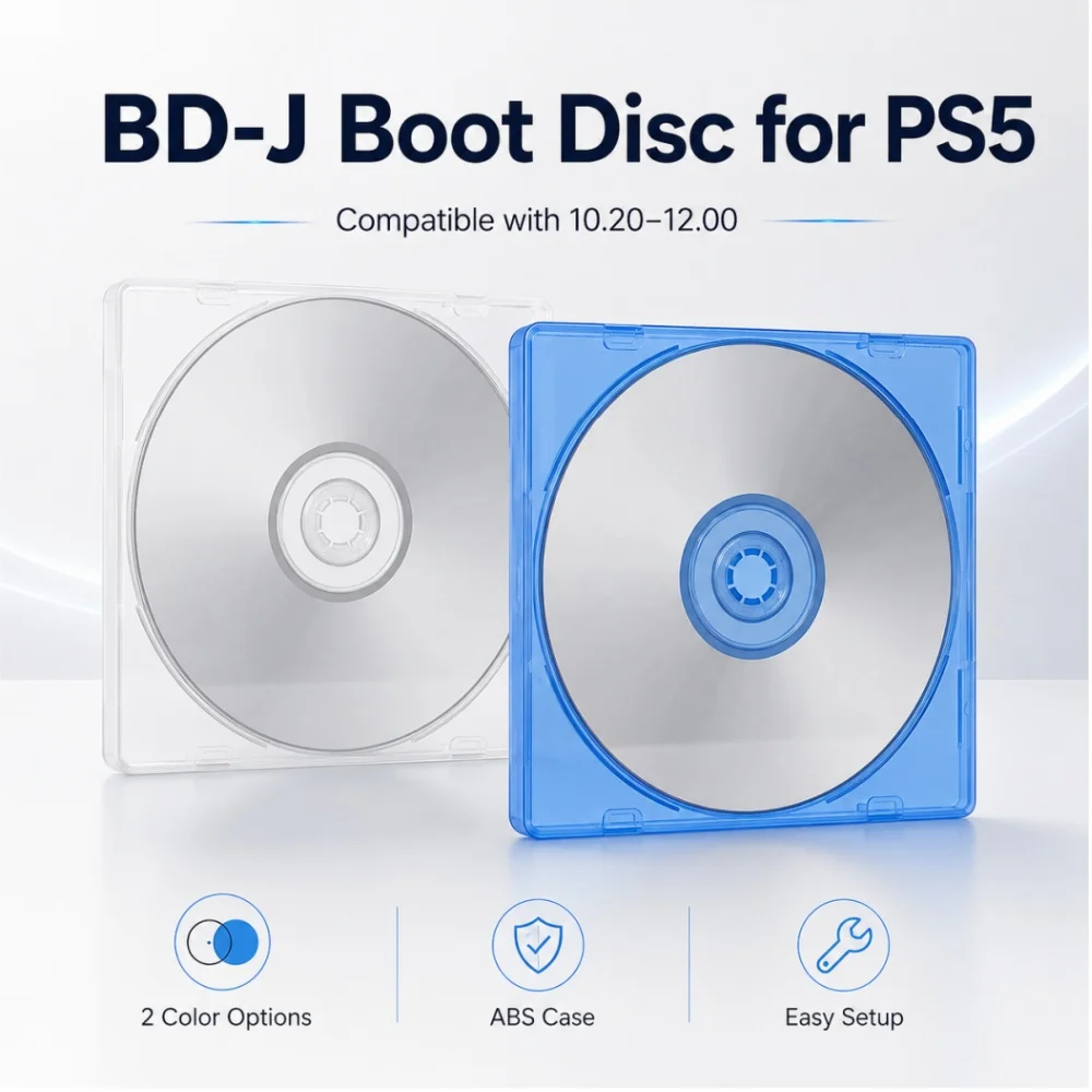 For PS5 Disc Edition Jailbreak Boot Loader BD-J Blue-Ray Media Disc for Console Firmware 10.20 to 12.00 System Modification Tool