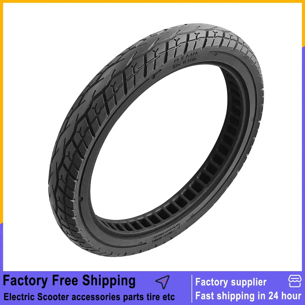 

16x2.125 Solid Tire for Electric Scooter 16 Inch Tyre Puncture-proof Non Inflation Solid Tyres Replacement Accessories