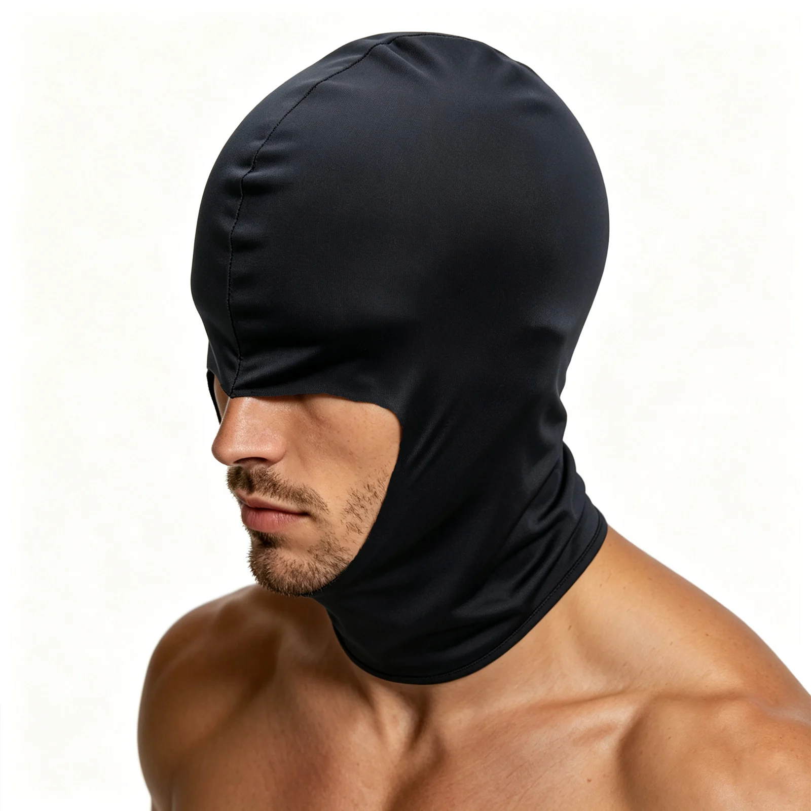 Unisex Elastische Gesichtsmaske Augenbinde Kapuze Cosplay Offener Mund Nase Vollkopfbedeckung Eisseiden-Balaclava-Mütze Halloween-Party Rollenspiel – Detail 4