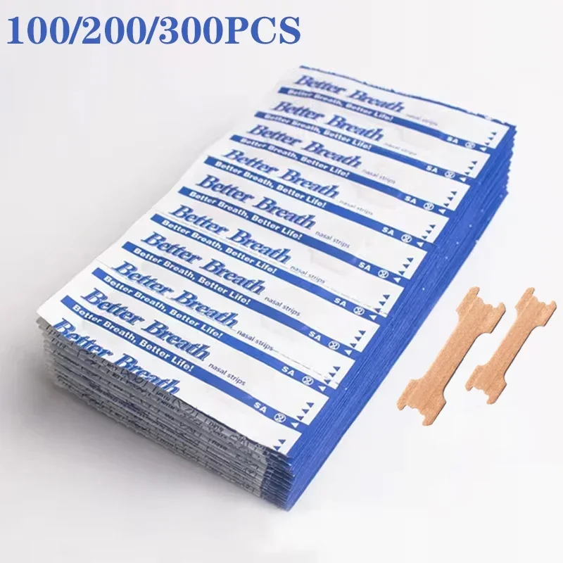 

100/200/300pcs Breath Nasal Strips Right Way Stop Snoring Anti Snore Nose Strip Easier Better Breathing Good Sleeping Patches