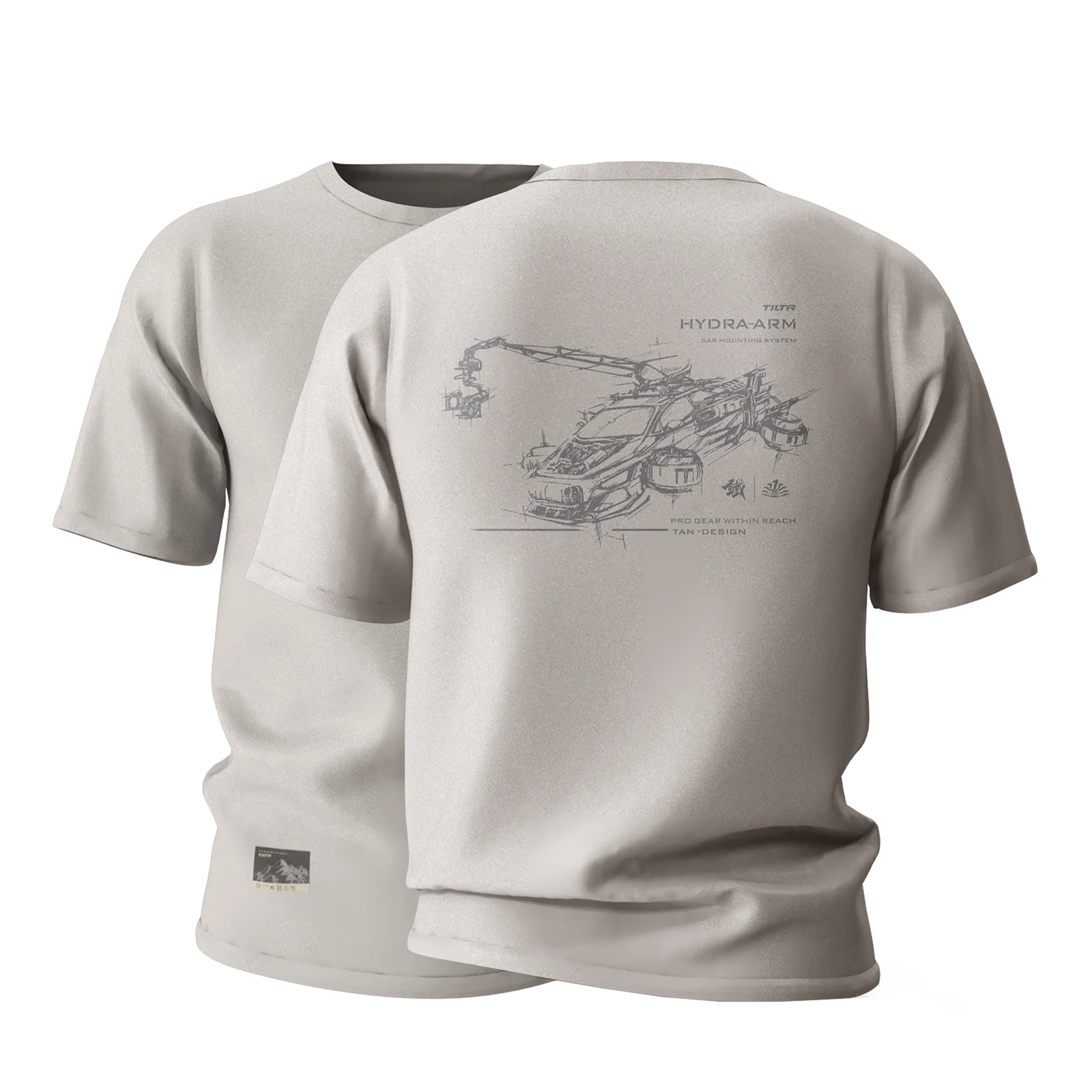 TILTA TT-HAFS Hydra Arm futuristisch schets-T-shirt