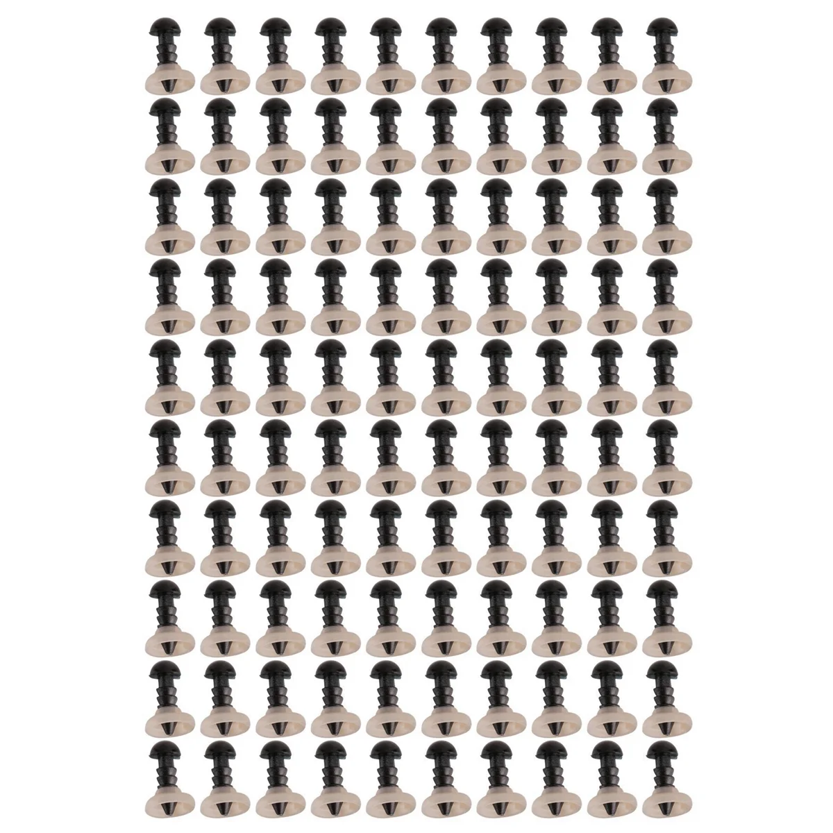 100Pcs 6mm Black Plastic Eye Washers For Teddy Toy Eyes Puppet Doll Craft