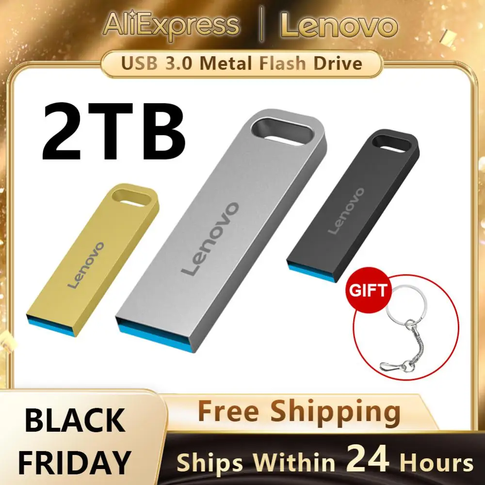 Lenovo MINI Metal Pendrive 1TB USB Flash Drive 2T Portable USB 3.0 Waterproof U Disk Shockproof High Speed Usb Memory Flash Disk